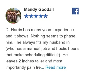 Mandy Goodall facebook review for Trinity Mills Chiropractic