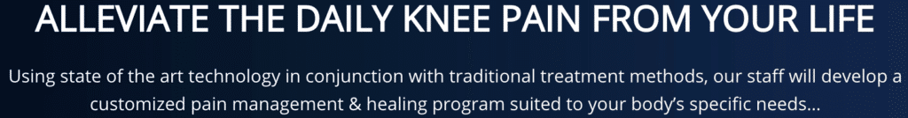 Alleviate your knee pain