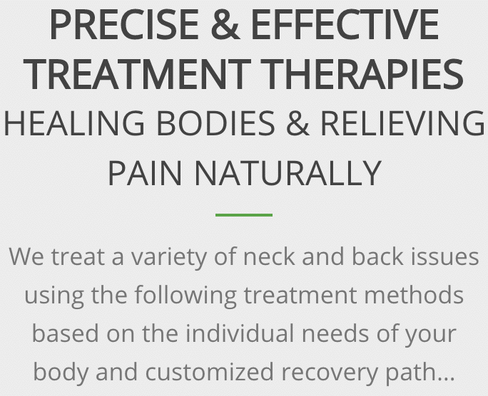 Effective chiropractic treatment therapies Dallas